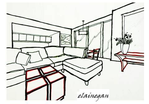 Living Room on 3d Sketches  The Living Room  1    Scribblelicious